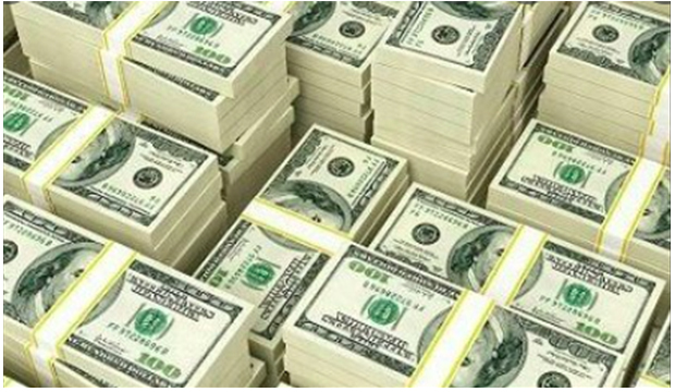 Stacks of $100 bills