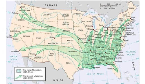 Great Migration map
