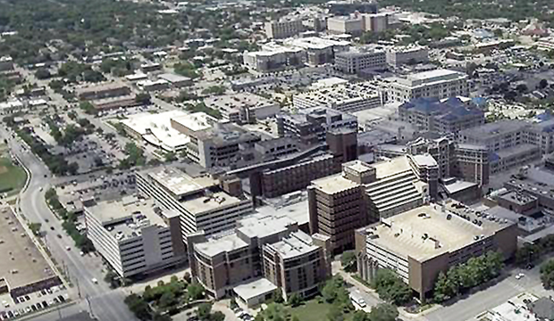 Aerial photograph of the Fort Worth Medical Innovation District