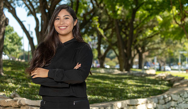 Juana Escobedo Bermudez, a first-generation student from a low-income family.