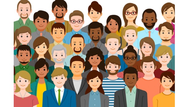 Charactures of people of all colors