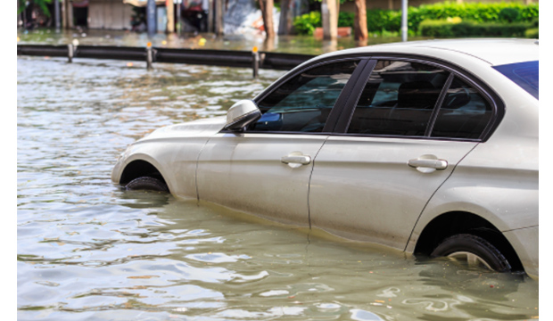 Car in flood