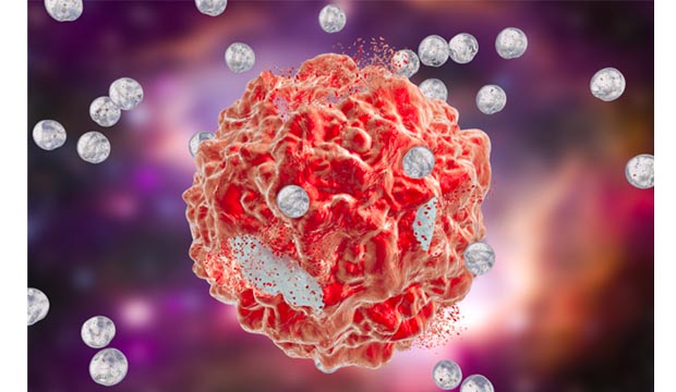 Nanoparticle delivering drugs to cancer cell.