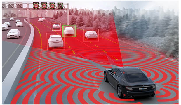 car with laser steering 