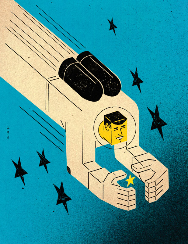 illustration of space traveller