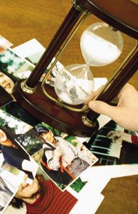 hourglass and story photos