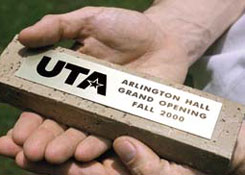 plaque marking the opening of Arlington Hall in fall 2000