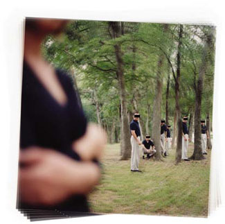 photo illustration of someone being stalked