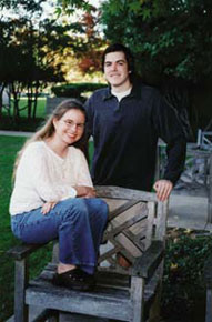 National Merit Scholars Kacie Landrum and Dave Nielsen