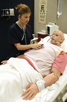 Nursing Major with Mannequin