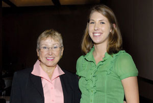 Professor Karin McCallum and senior Linsday Westbrook