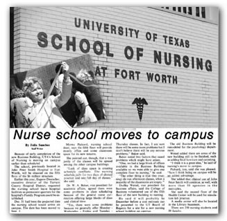 1976 Newspaper article on Nursing school