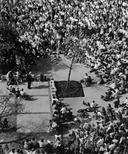 President Nedderman addresses students (Feb. 1987)
