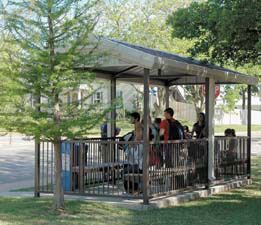 Shuttle bus stop