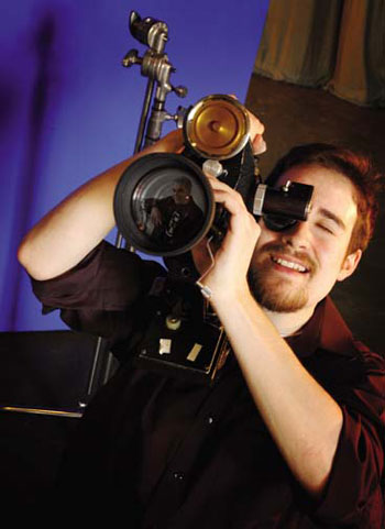 Frank Mosley with video camera