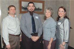 Richard Daniel ('83), Roger Ornelas ('01), Ellen Timberlake ('77) and Jeannie Panton Deakyne ('98)