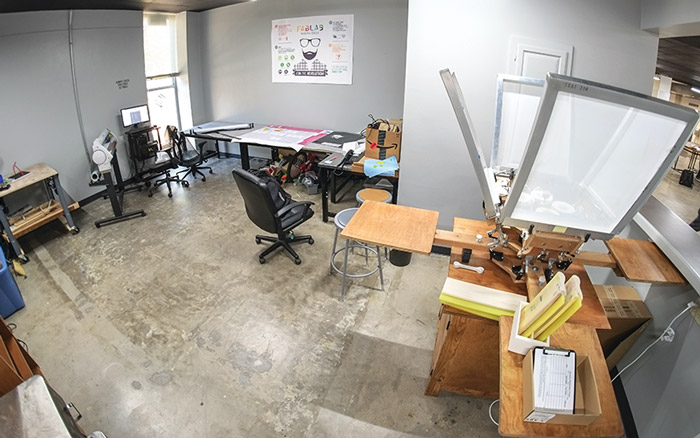 Fablab Screen Printing area