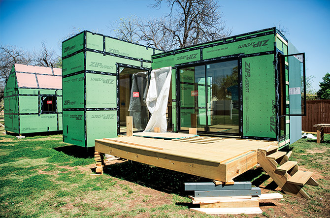 Outside the tiny house