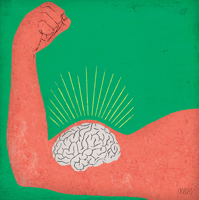 Brain power illustration