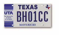 UTA License Plate