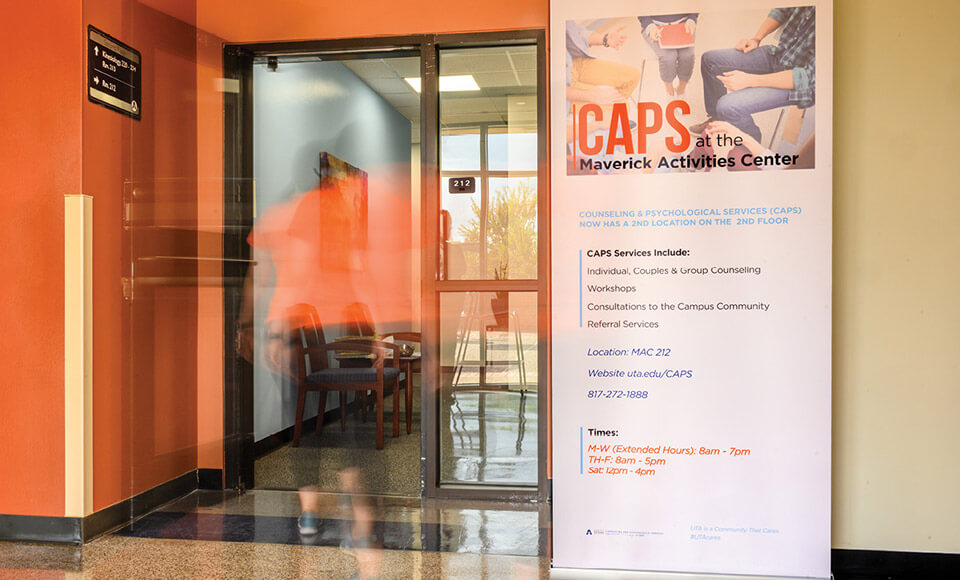 The new CAPS location in the Maverick Activities Center has allowed UTA to offer mental health services to more students.