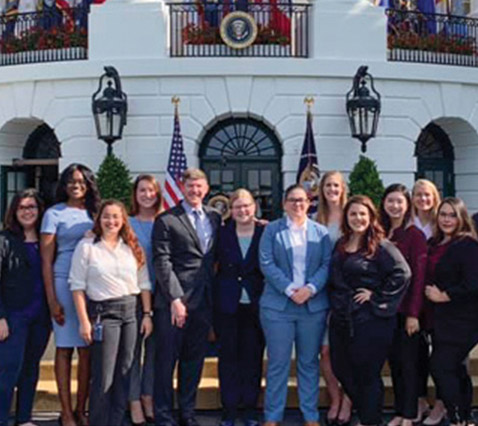 UTA's Archer Fellows in front of the White House