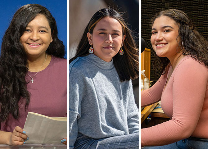 From left to right: Iridiana Barcenas, Rocio Hernandez, and Krissiha Lagos.