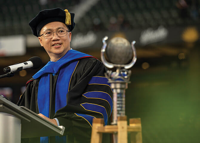 Interim President Lim is also a professor of mechanical and aerospace engineering and a fellow of the National Academy of Inventors.