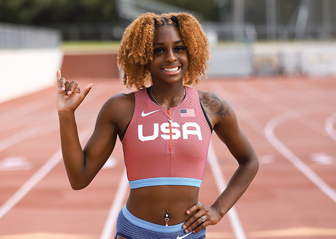 Photo of sprinter Iyana Gray