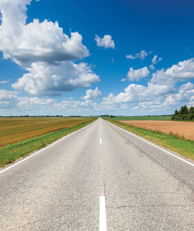 Photo of long country road