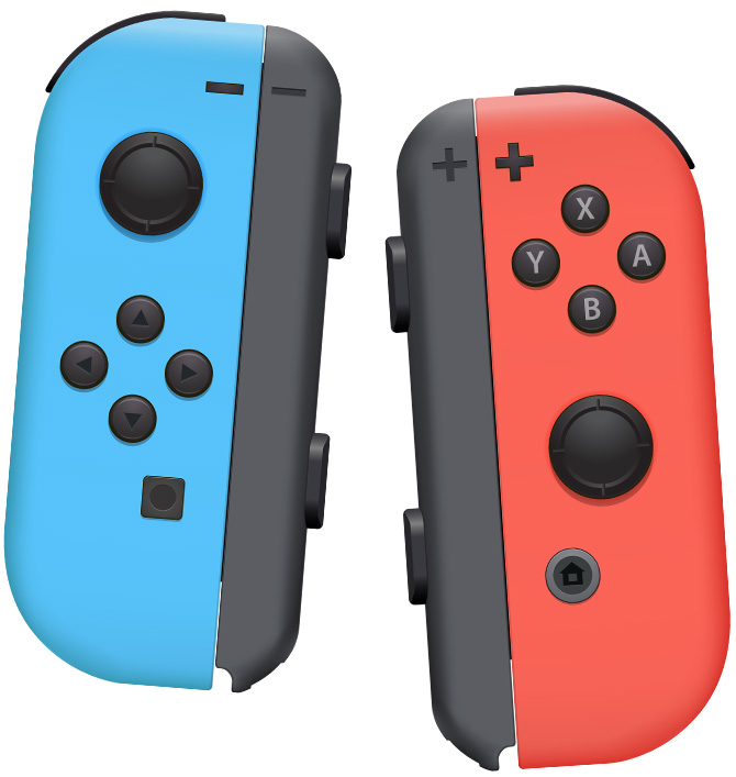 Photo of game controllers